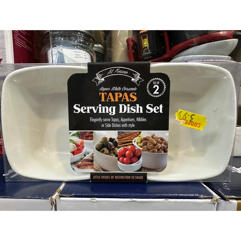 TAPAS SNACK SQUARE SHAPED MINI DISHES 2pc 3.5