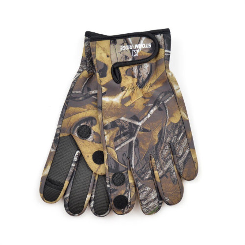 Adult Green Camo Gloves M-L