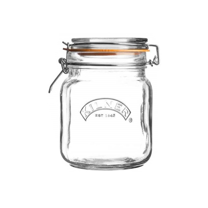 KILNER 1.5LTR SQUARE CLIP TOP JAR