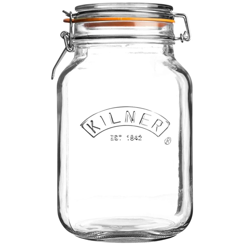 KILNER 2LTR SQUARE CLIP TOP JAR