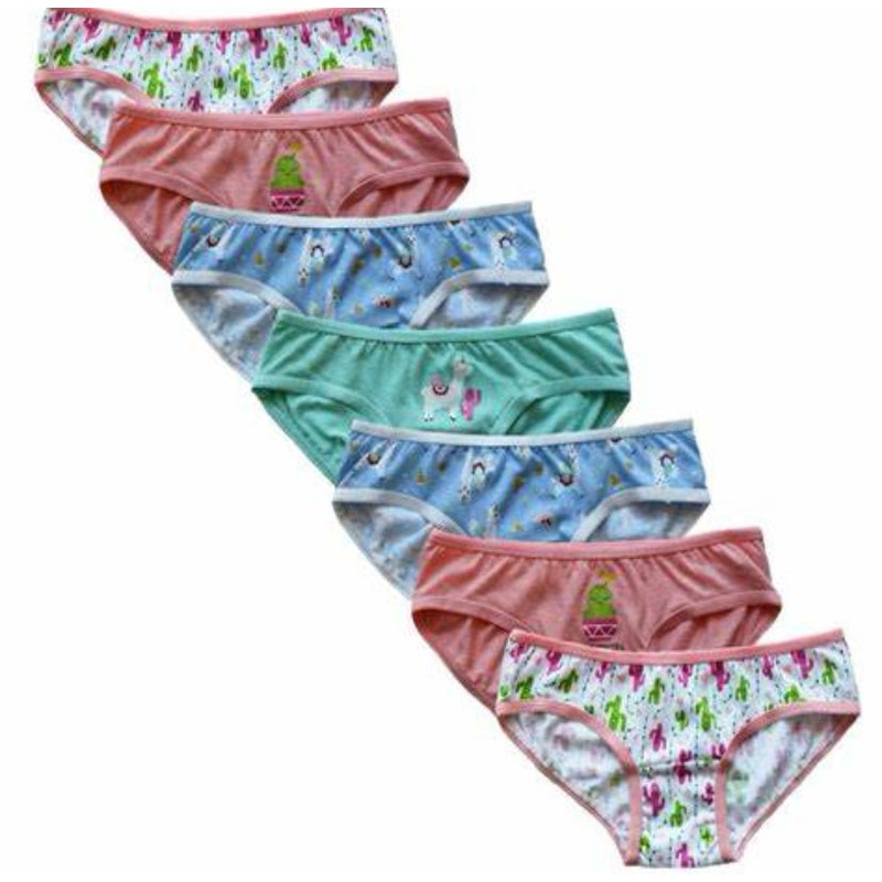 7-Pack Girls Briefs Comfortable Cotton Underwear for Girls 7-8 years