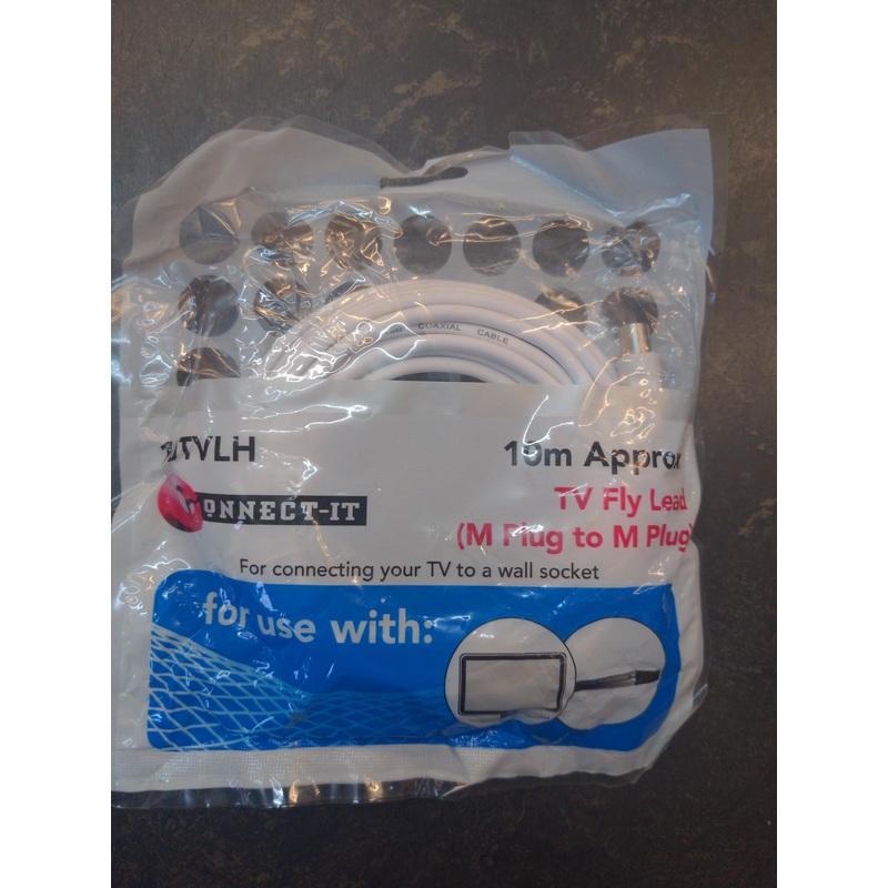 Tv Fly Lead M Plug to M Plug 10m