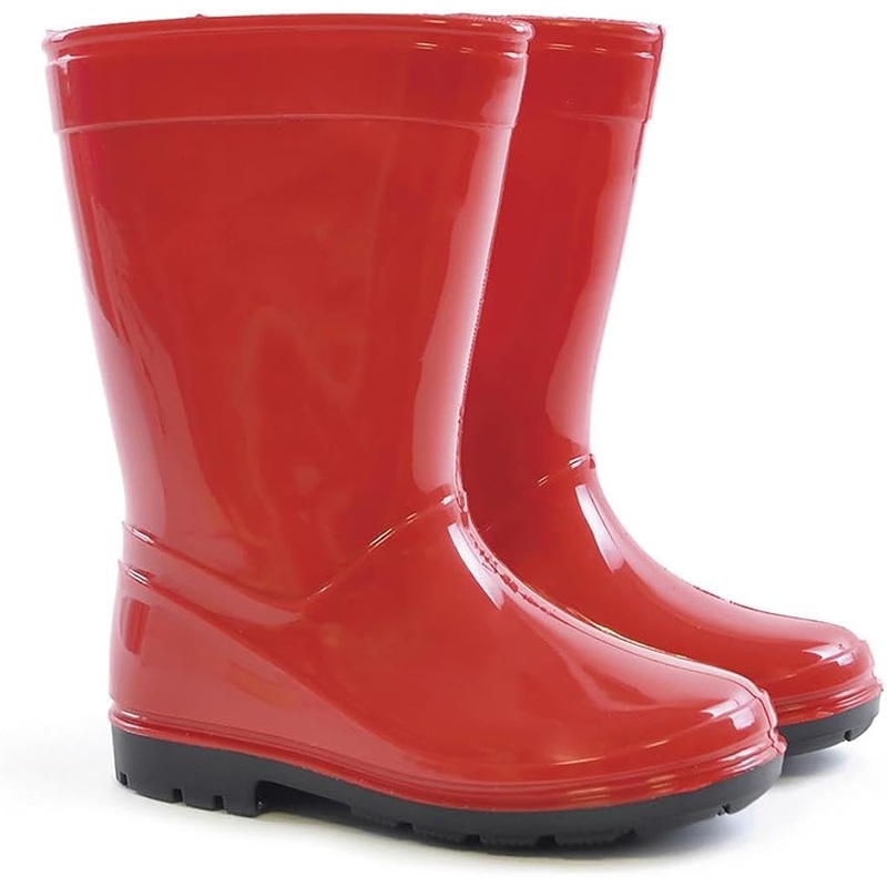 Unisex Kids Basic Wellington Rain Boots SIZE 23/5 Red