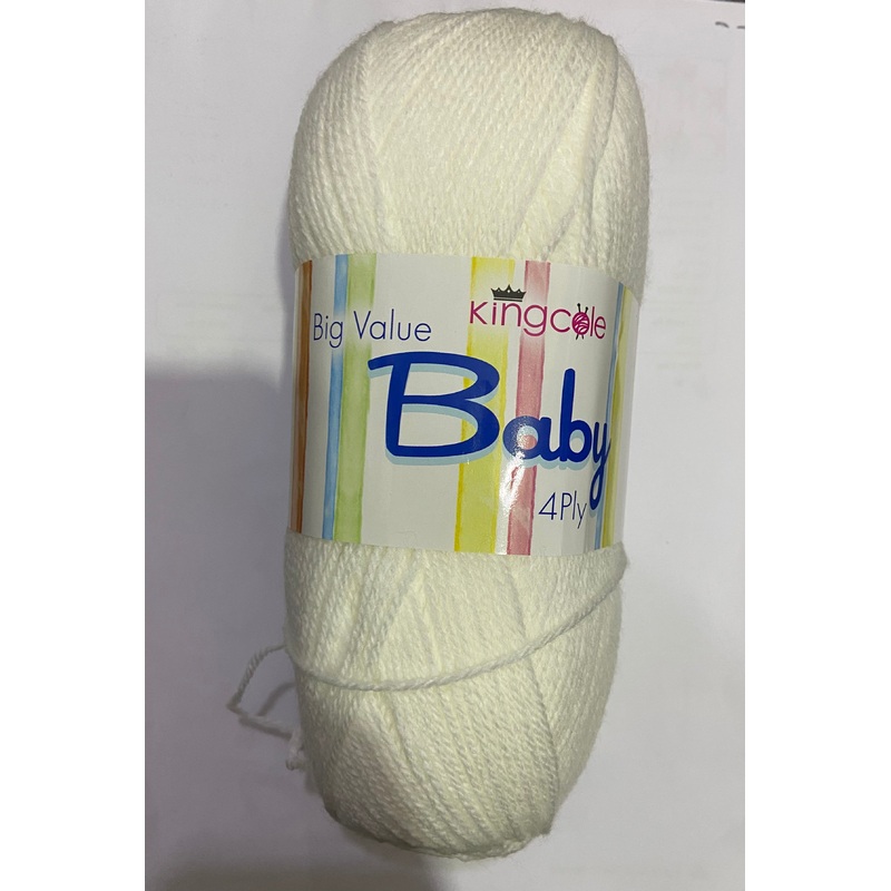 BIG VALUE BABY 4ply WHITE