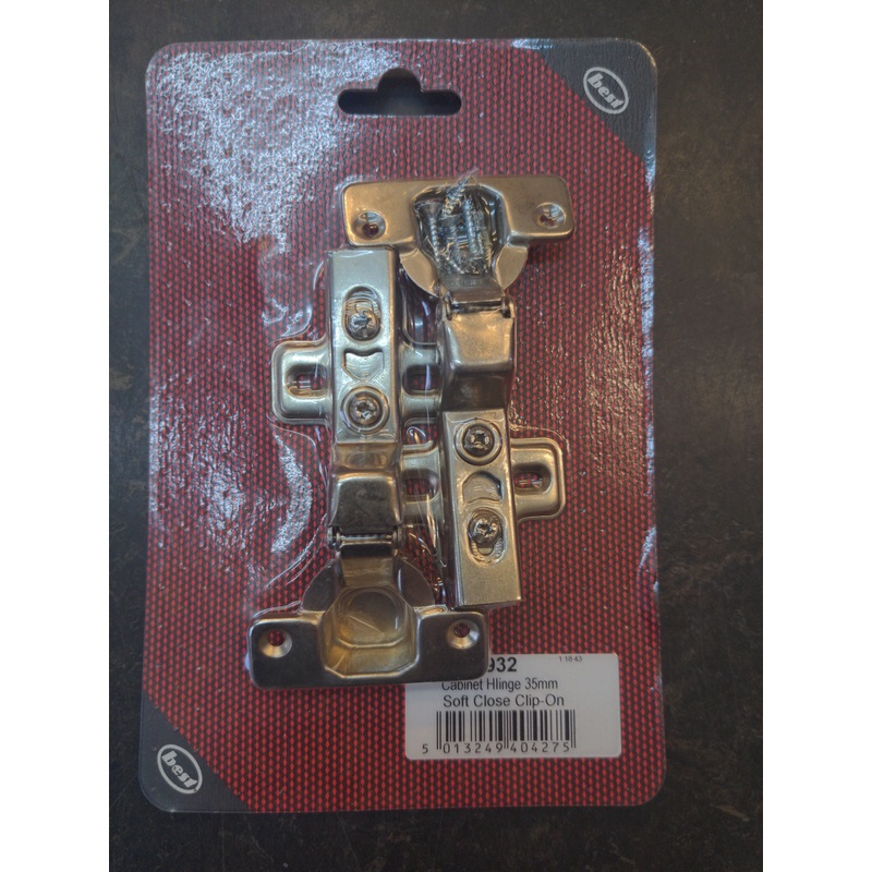 Cabinet Hinges, 35mm (95) ZP, Soft Closing, Clip-On, Inset