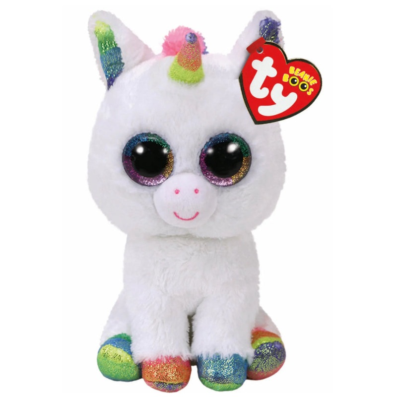 TY PIXY WHITE UNICORN BEANIE BOOS