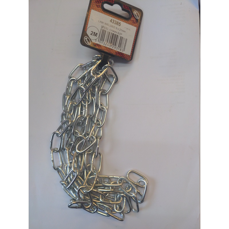 Welded Link Chain BZP Mini 19mm (3/4) Square  2m