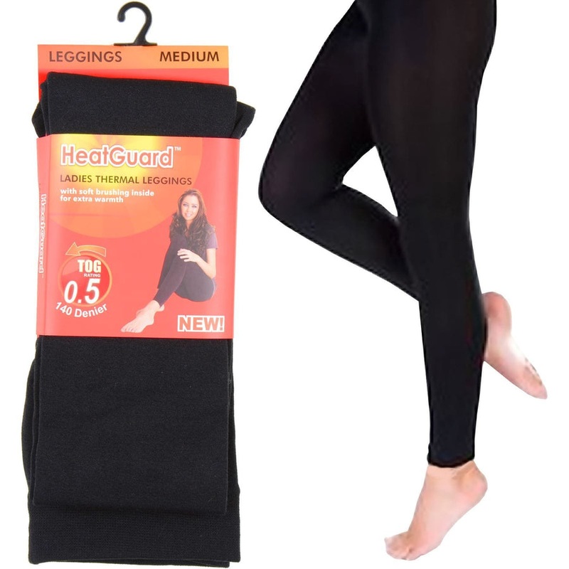 Womens( Large ) HeatGuard Black Thermal Leggings 140 Denier Tog 0.5