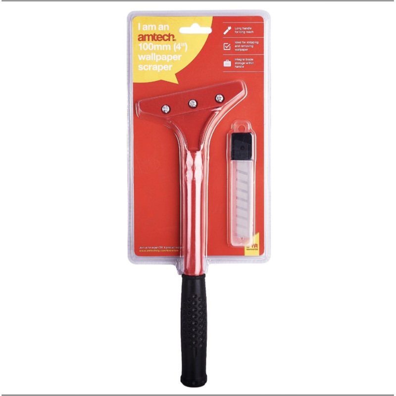 100mm (4) Deluxe wallpaper scraper with 5 blades