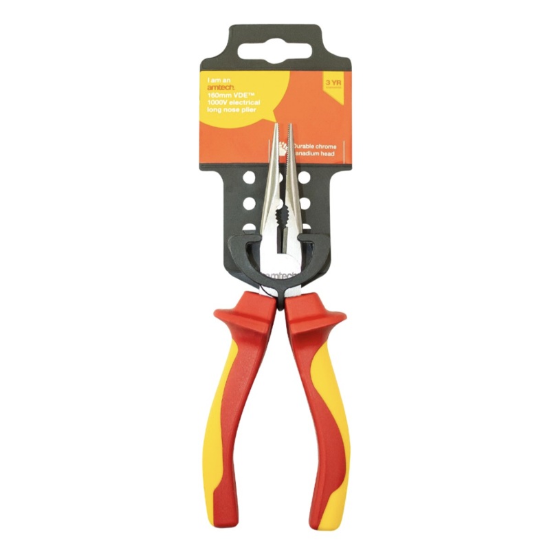 160mm VDE long nose plier