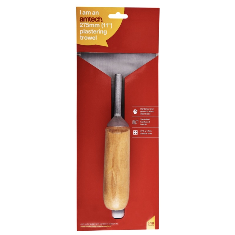 280mm (11) Plastering trowel with wooden handle