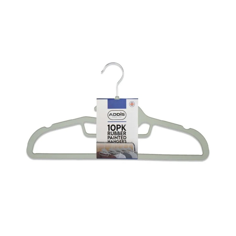Addis Grey Rubber Hangers 10pk