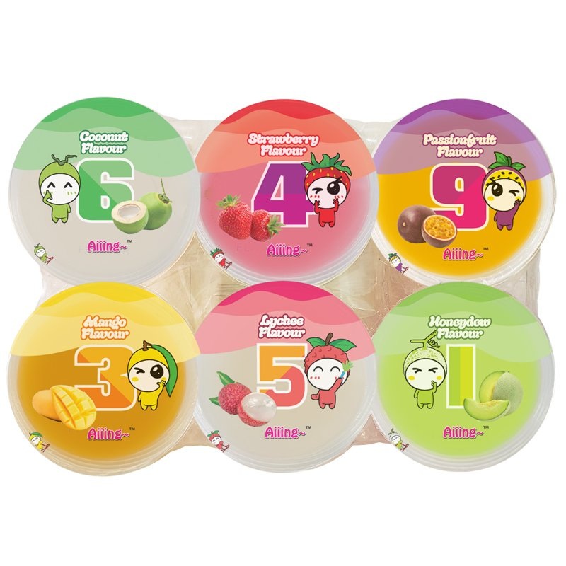 Aiiing Pudding Cups with Nata De Coco