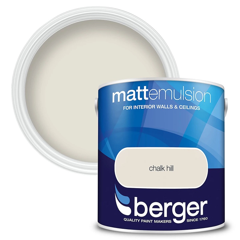 Berger Matt Emulsion Paint Chalk Hill – 2.5L