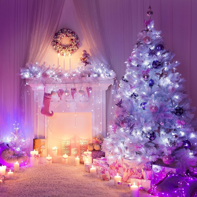 The Christmas Workshop 78820 200 Blue & White LED Chaser Christmas Lights / Indoor or Outdoor Fairy Lights / 20.9 Metres / 8 Light Modes / Great For Christmas, Weddings & Gardens