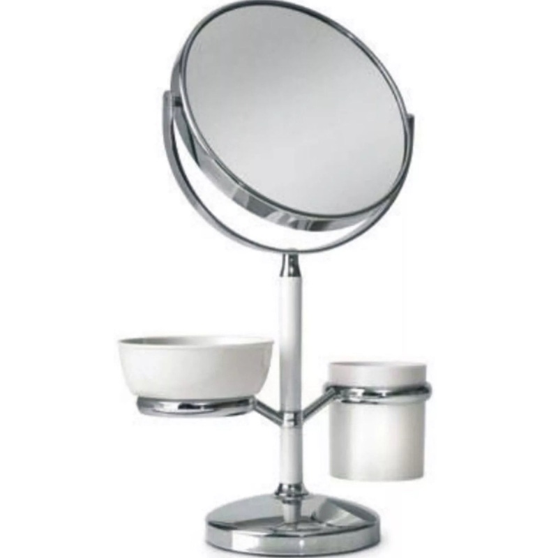 Table Mirror & Cosmetic HolderChrome 1X/3X*