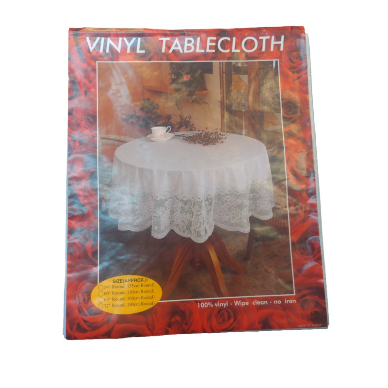 Vinyl Tablecloth 54/ 135cm Round 4 Seat