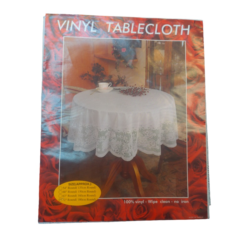 Vinyl Tablecloth 72/ 180cm Round