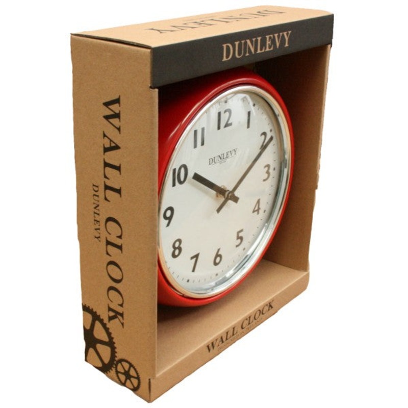 10 Deep Plastic WallClock – Red