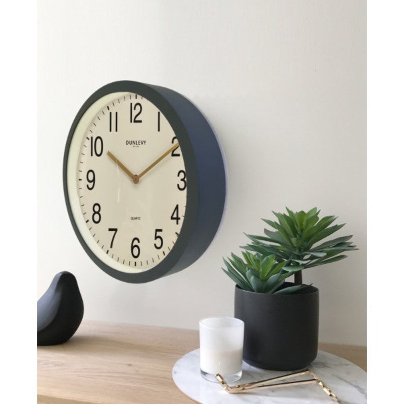 12In Grey Simp Wall Clock Dunlevy
