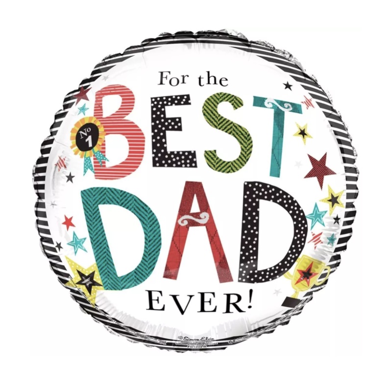Best Dad Ever – 18 (45.7cm) Helium Balloon –