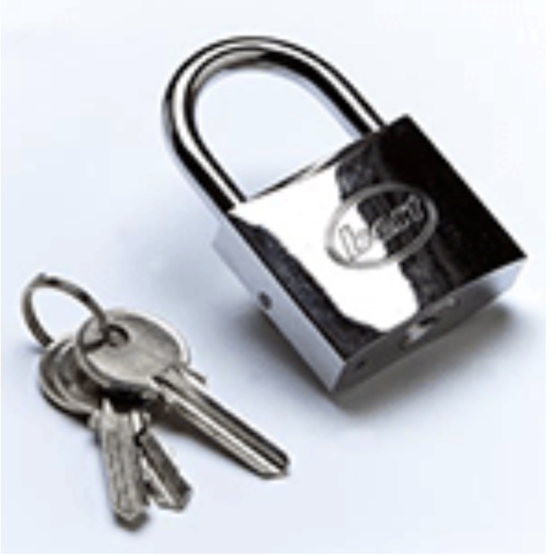 Best Marine Style Padlock Chromed  Brass 50mm