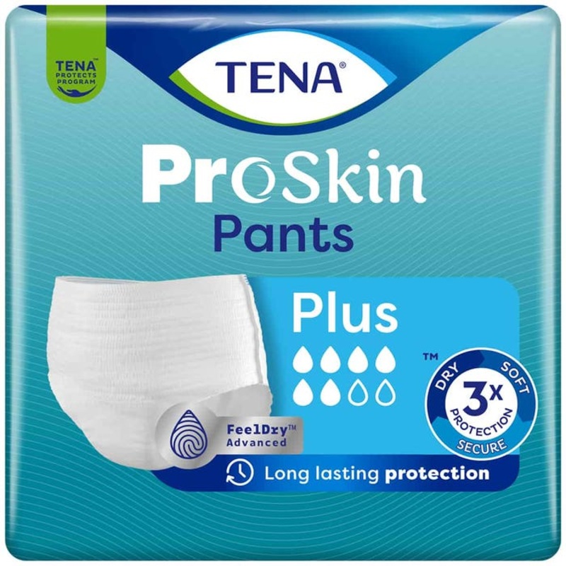 TENA ProSkin Pants Plus Large – 1 Pack of 10 – Adult Incontinence Pull Up Pants