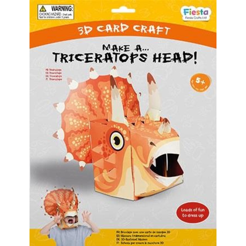 Triceratops 3D Mask Card Craft