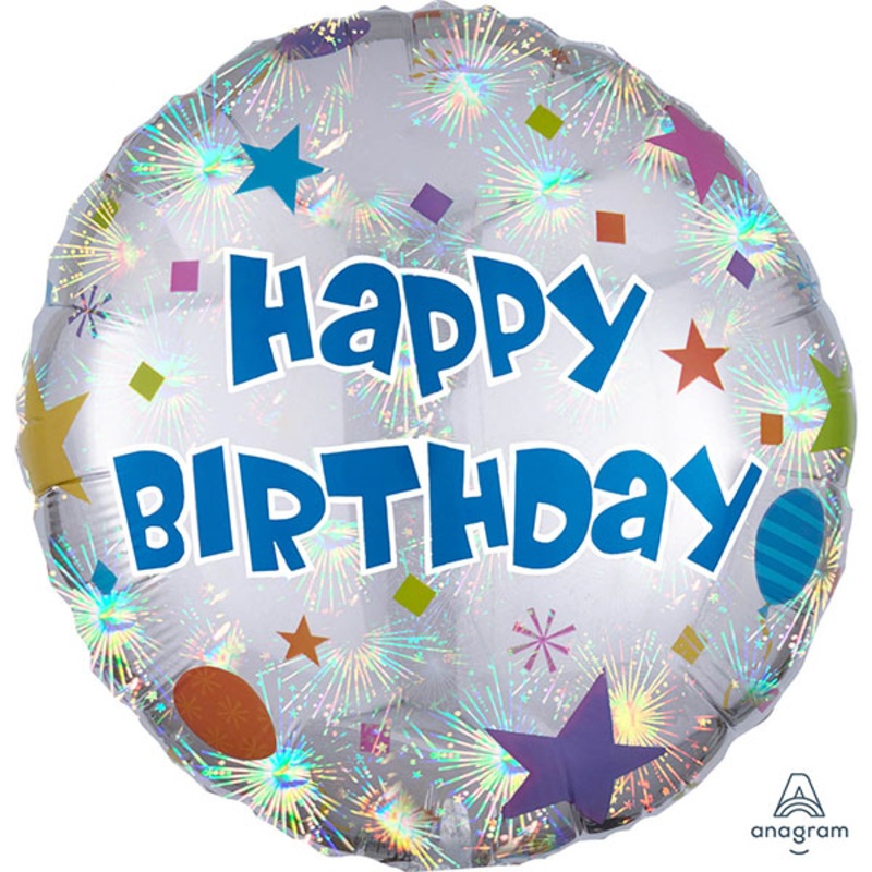 18 Happy Birthday Confetti Foil Balloons