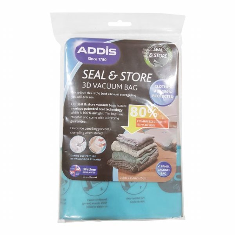 Addis Home Vacuum Strong Storage Space Savings  Large Bag 65x105cm