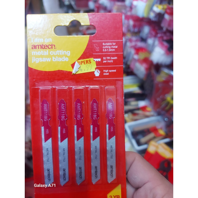 Amtech metal cutting jigsaw blades 0.5-15mm