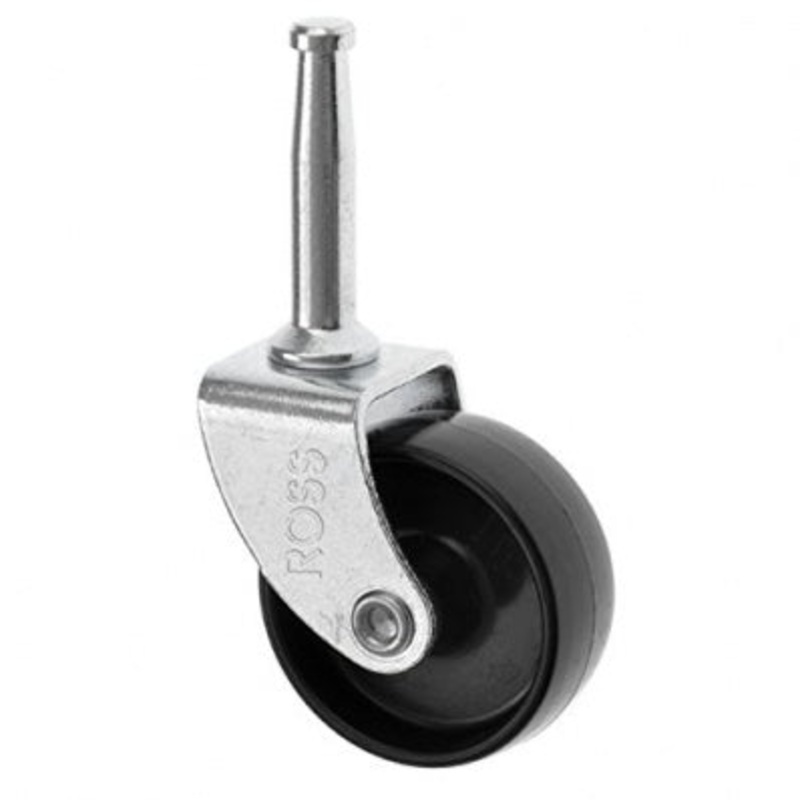 Bulk Hardware Castor 2pk single wheel socket fix 40mm (1.1/2) (48029)