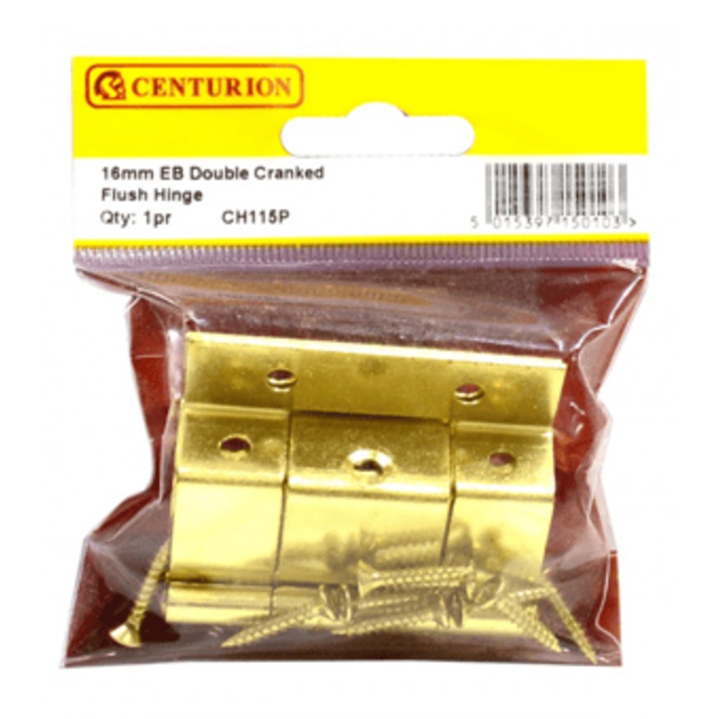 Centurion EB Double Cranked Flush Hinge (1 Pair) – 16mm (5/8) – [CI-CH115P]