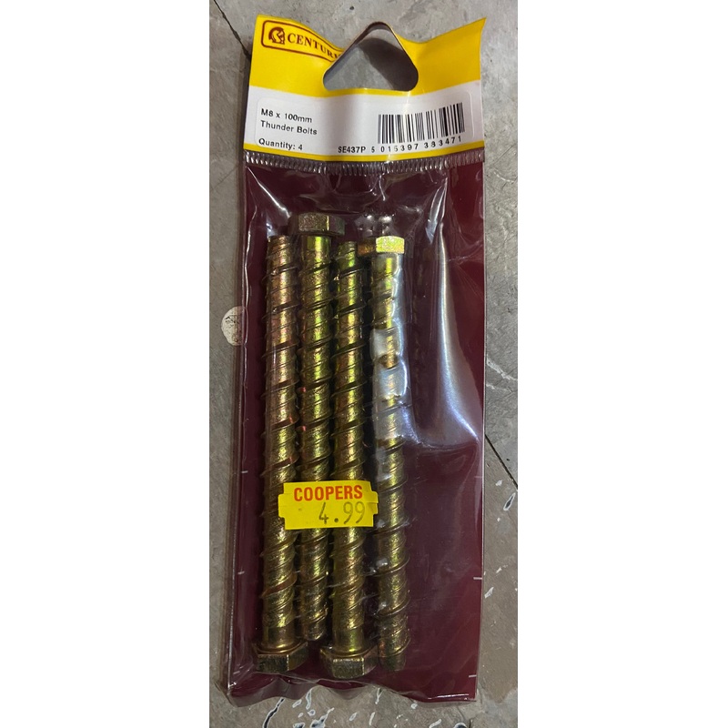 CENTURION M8x100mm THUNDER BOLTS