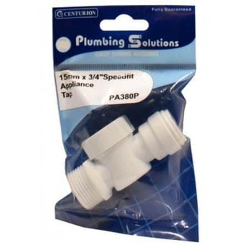 CENTURION 15mm x 3/4 SPEEDFIT APPLIANCE TAP