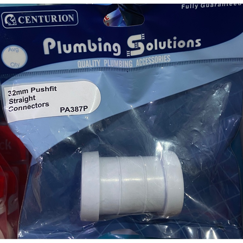 CENTURION 32mm PUSHFIT STRAIGHT CONNECTORS