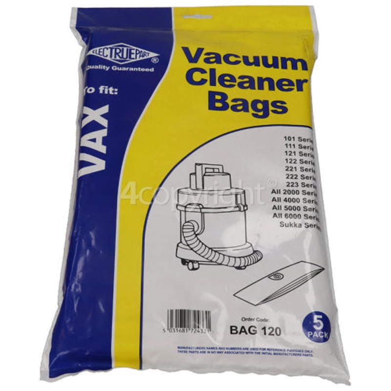 Vax 1S Vacuum Dust Bag (Pack Of 5) – BAG120