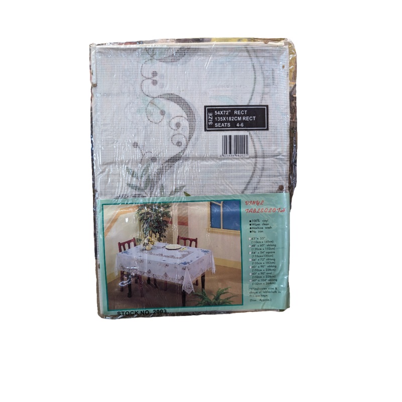 Vinyl Tablecloth Rect 54×72