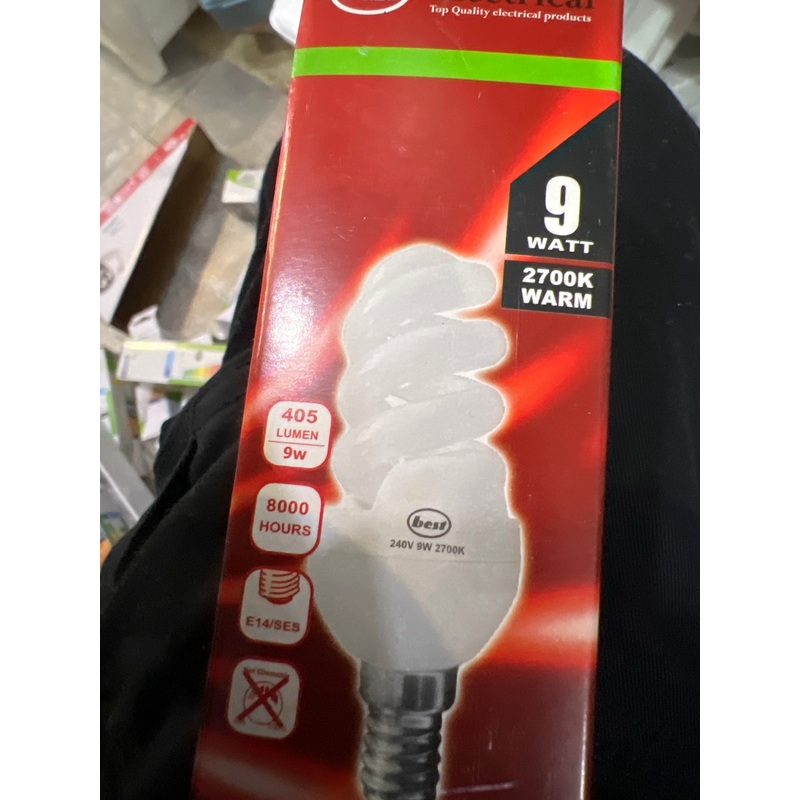 9W 2700K E 14 warm energy saver