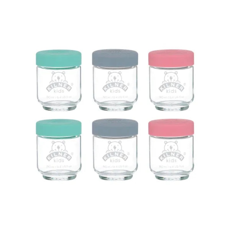 Kilner Colorful Set of 6 Kids Jars 190ml
