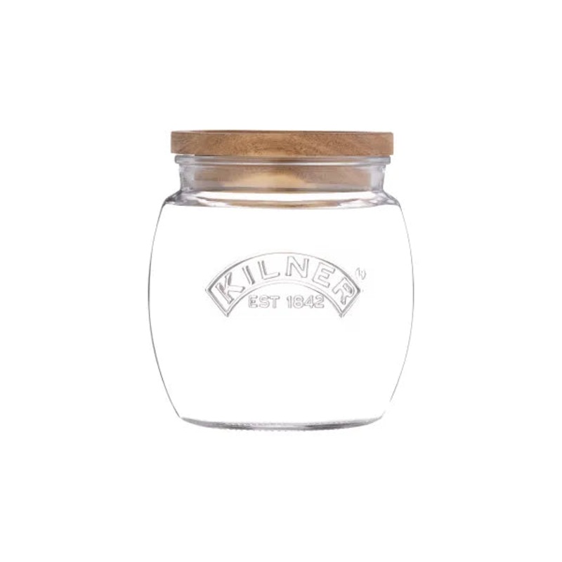 Premium Acacia Wooden Lid 0.85L Universal Jar | Eco-Friendly Storage Solution.