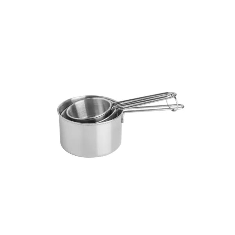 Upgrade Your Kitchen with a Set of 3 Stainless Steel Measuring Cups .