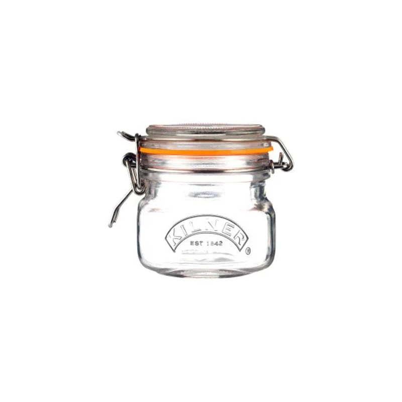 Versatile Clip Top Square Jar 0.25L: Ideal for Storage & Organization.