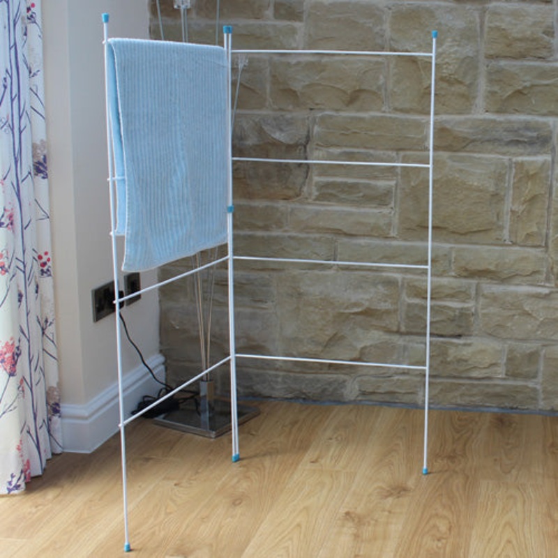 2 Fold Wire Clothes Airer – 4m White | Convenient Laundry Drying Solution.