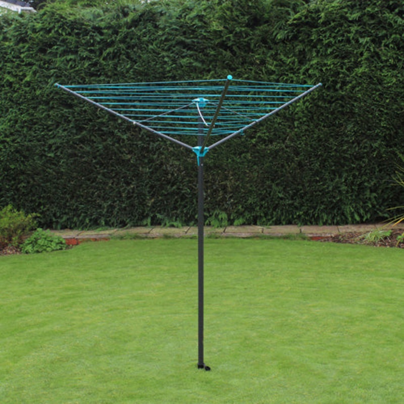 30m 3 Arm Rotary Airer  Slate Grey | Efficient Clothes Drying Solution.