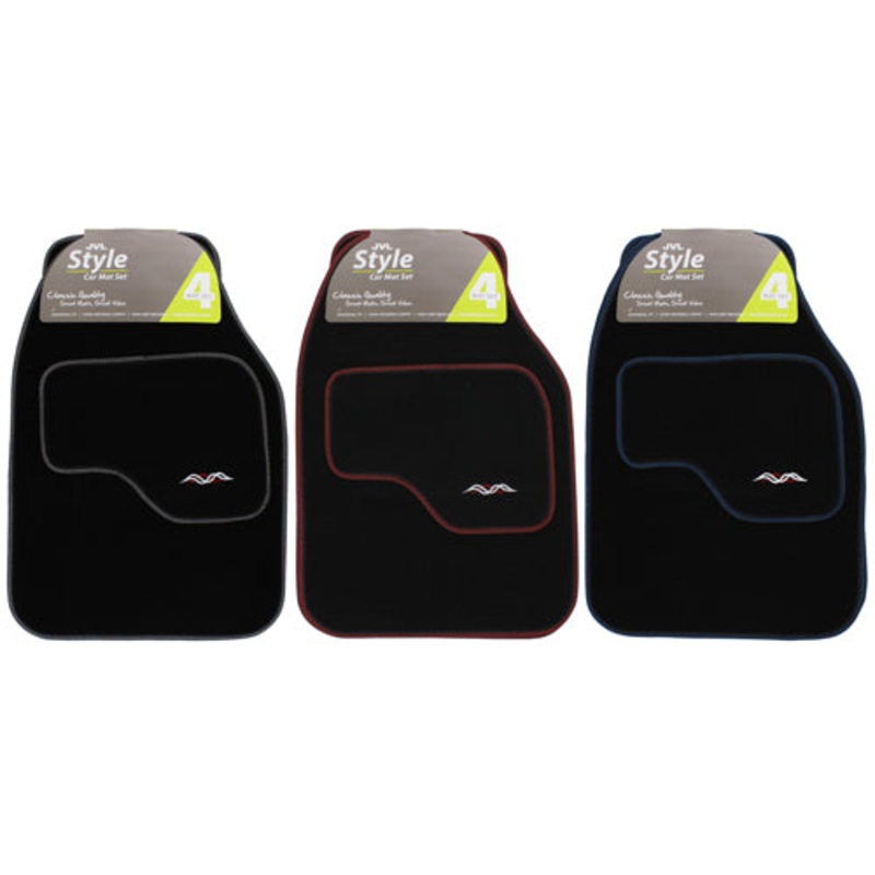 Upgrade Your Car Interior with Style: 4 Piece Car Mat Set.
