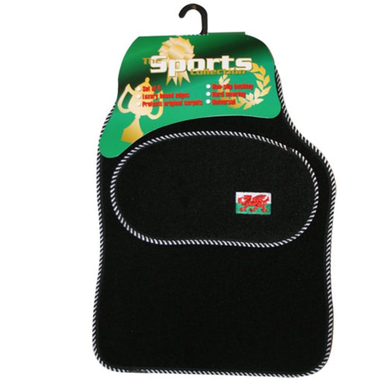 Upgrade Your Ride with our Welsh Dragon 4 Piece Car Mat Set .