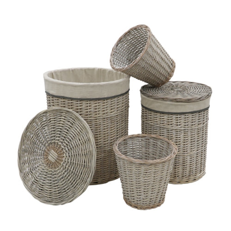 Acacia Set of 4 Rectangular Willow Laundry Bins – Honey  Organize Stylishly.