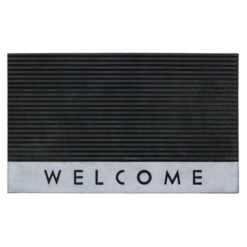 Add a Touch of Elegance with Quartz Welcome Rubber Doormat – 45x75cm.