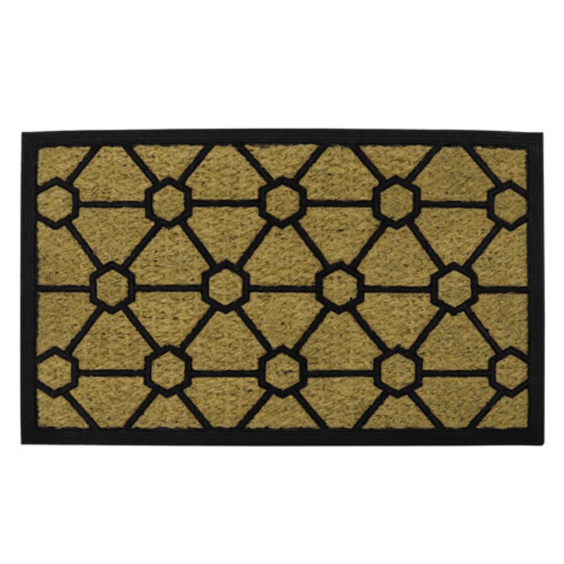 Premium Woven Rubber Tuffscrape Mat – Geometric Design | 45x75cm.